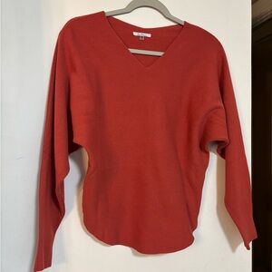 Vila Milano V-Neck Sweater in burnt orange